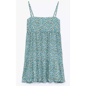 NWT — Zara Floral Print Mini Dress Size Small